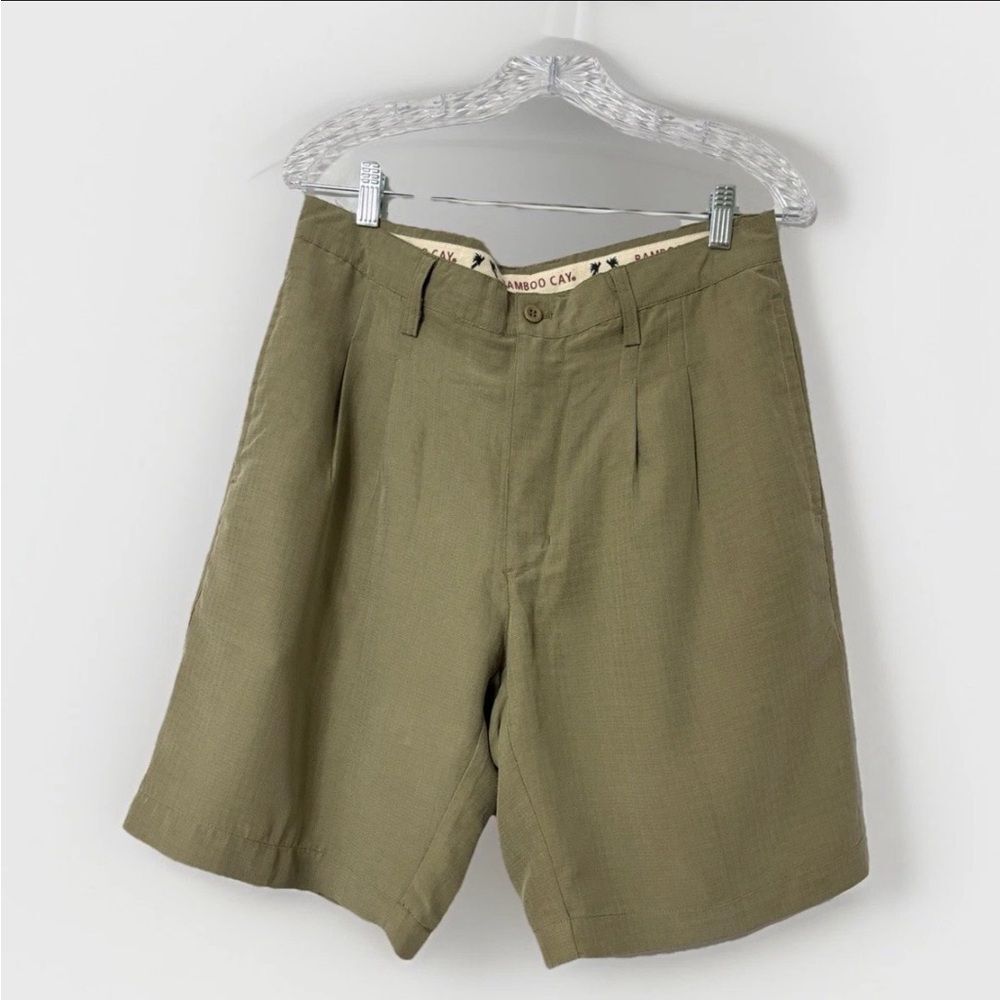 Bamboo Cay Island Resort Shorts 34 Men Casual Relaxed Lightweight Safari Khaki